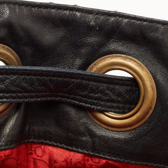 DIOR Black Cannage Leather Drawstring Hobo - Picture 8 of 8